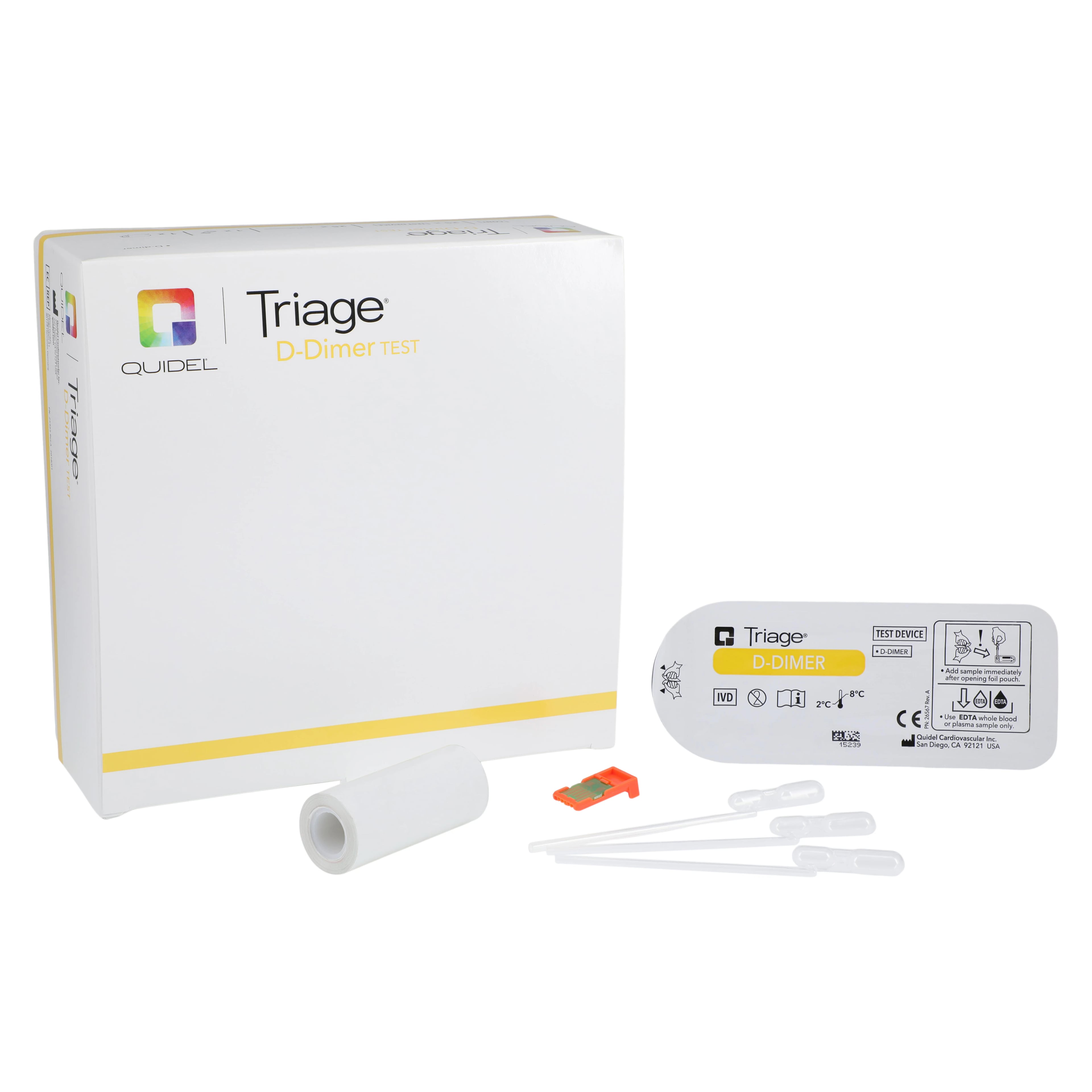 Quidel Triage D-Dimer Test Kit, 25 Tests/Box