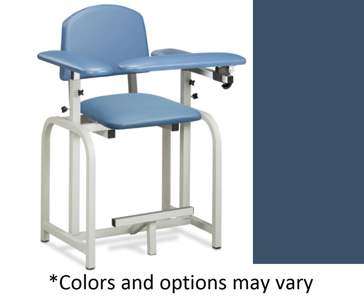 Clinton Industries Lab X Series Blood Draw Chair, X-Tall, Royal Blue