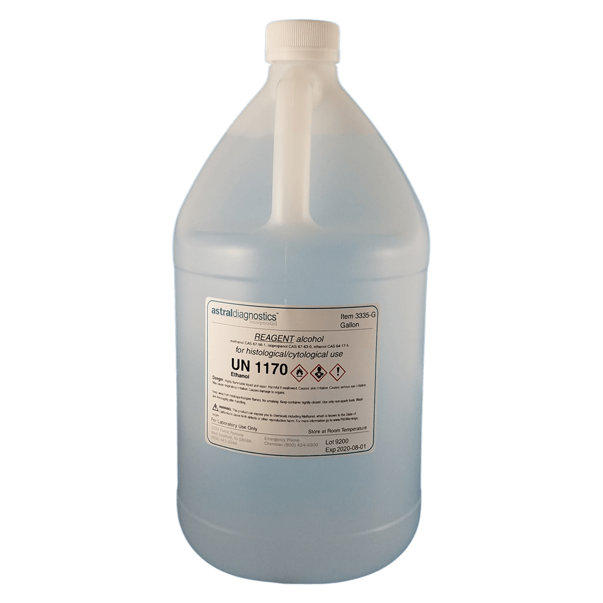 Astral Diagnostics Alcohol Reagent, Ethyl/Methyl/Isopropyl Blend, 1 Gallon Bottle