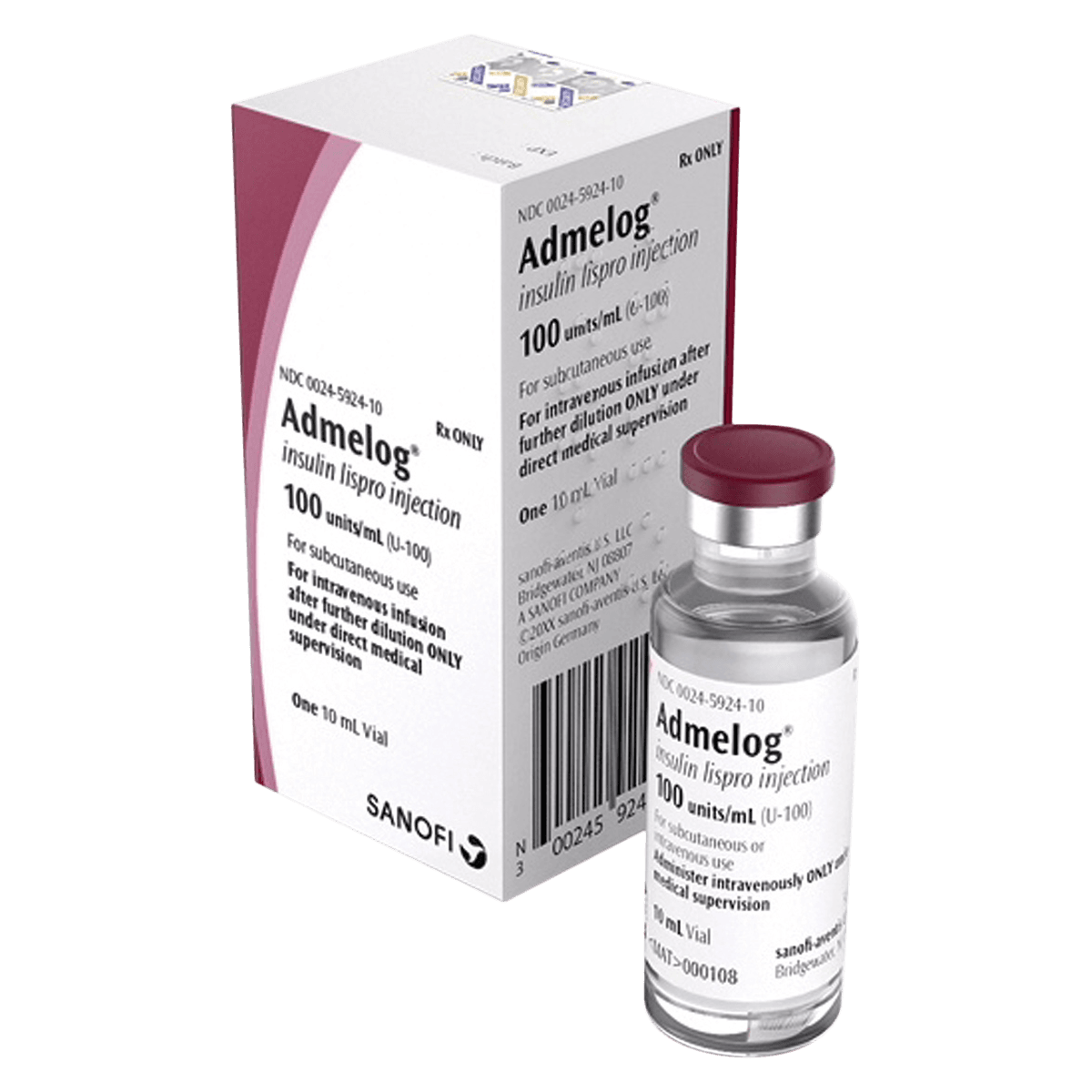 Admelog Insulin Injection 100U/mL MDV 10mL Vial, 01KT0J08AZ1SQNCS7RSS1PGJP1