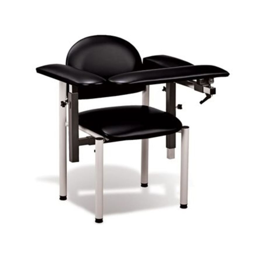 Marketlab Blood Draw Chair, Padded, Black Powder Coated, 300 lb Capacity, SC Series