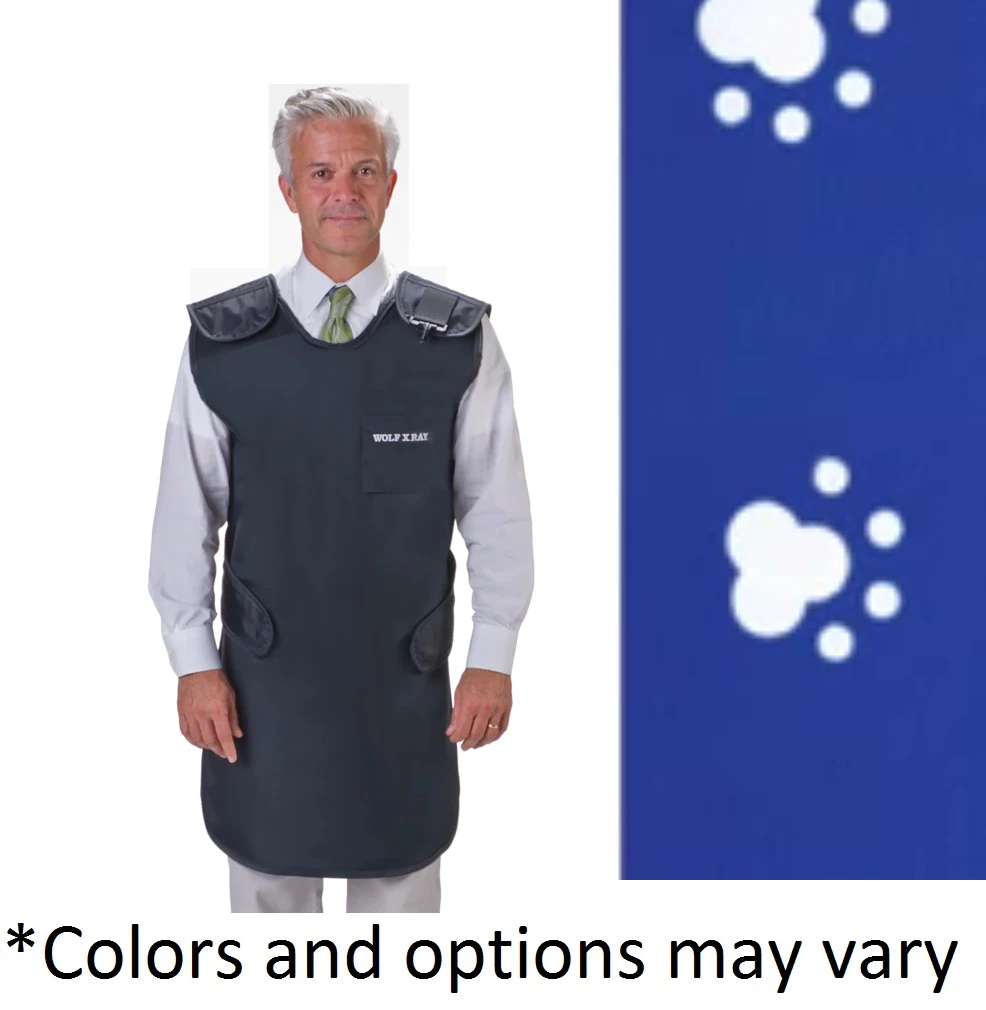 Wolf X-Ray Quickdrop Lead Apron, Lightweight, Paw Prints Pattern, 24" x 42", Each