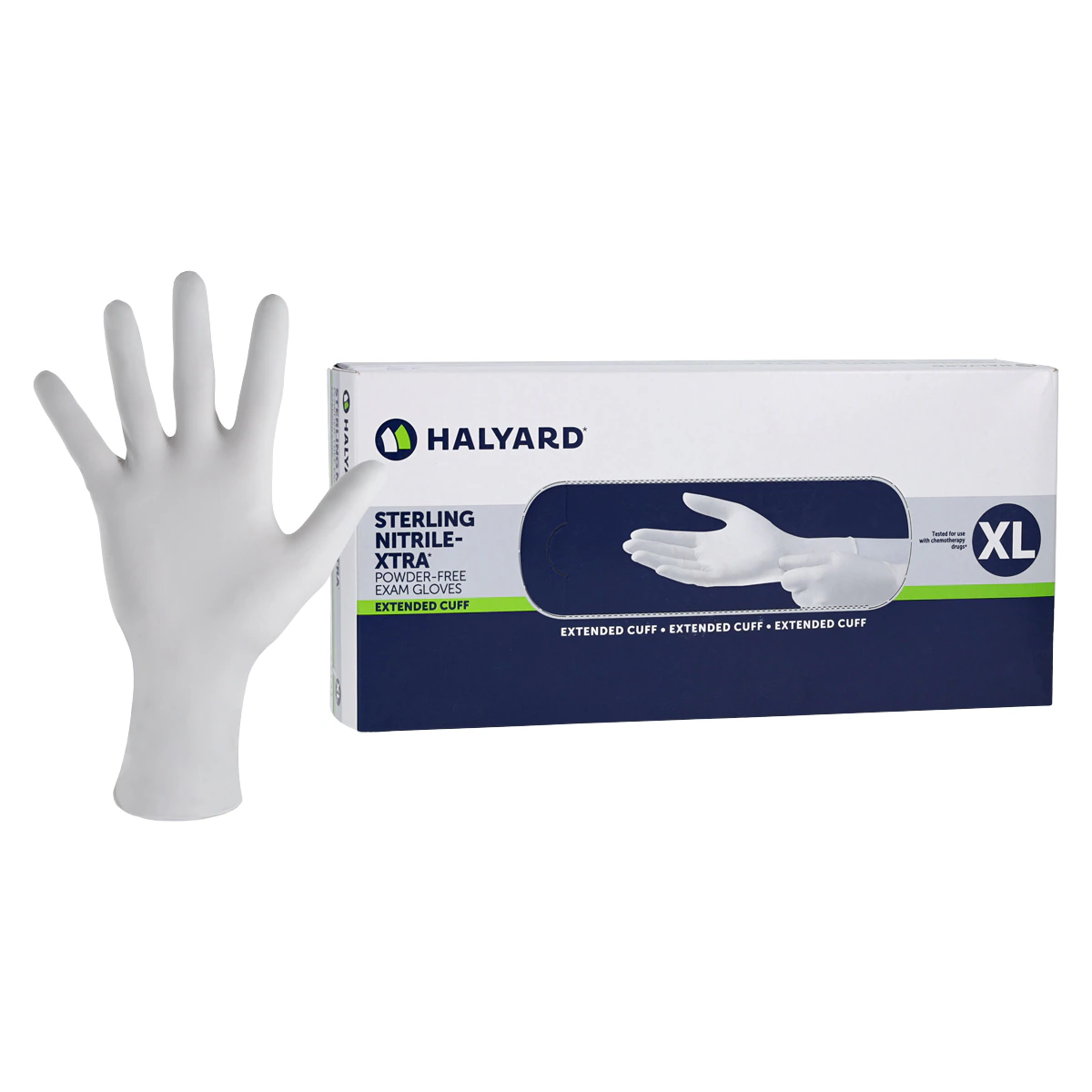 Sterling Nitrile Examination Gloves, Powder Free, Latex Free, X-Large, Gray, Non-Sterile, Chemo Tested