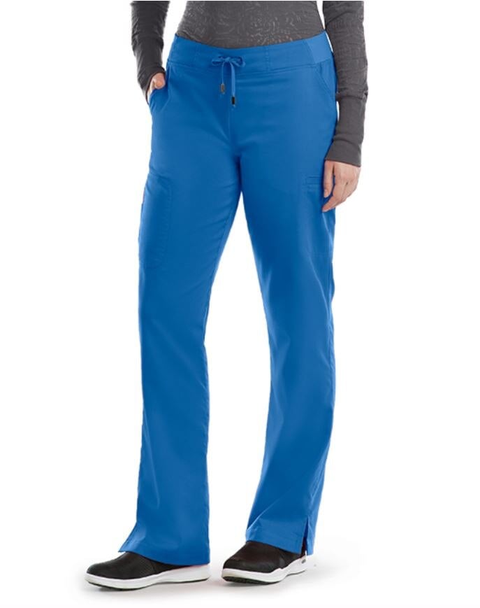 Grey's Anatomy Cargo Pant, Modern Fit, Straight Leg, 6 Pockets, Women's, X-Small, New Royal, 4277
