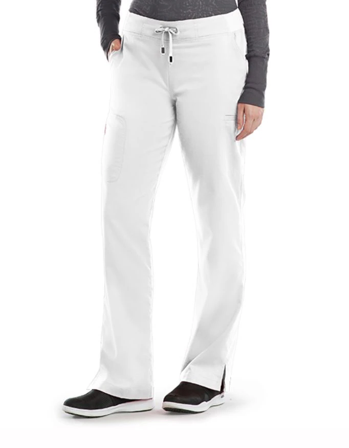 Grey's Anatomy Cargo Pant, Women's, White, X-Large, Modern Fit Straight Leg, 6 Pockets, Style 4277