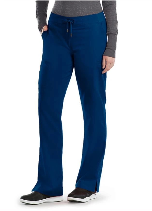 Greys Anatomy Indigo Cargo Pant, Modern Fit, Straight Leg, 6 Pockets, Women's, Medium, 4277
