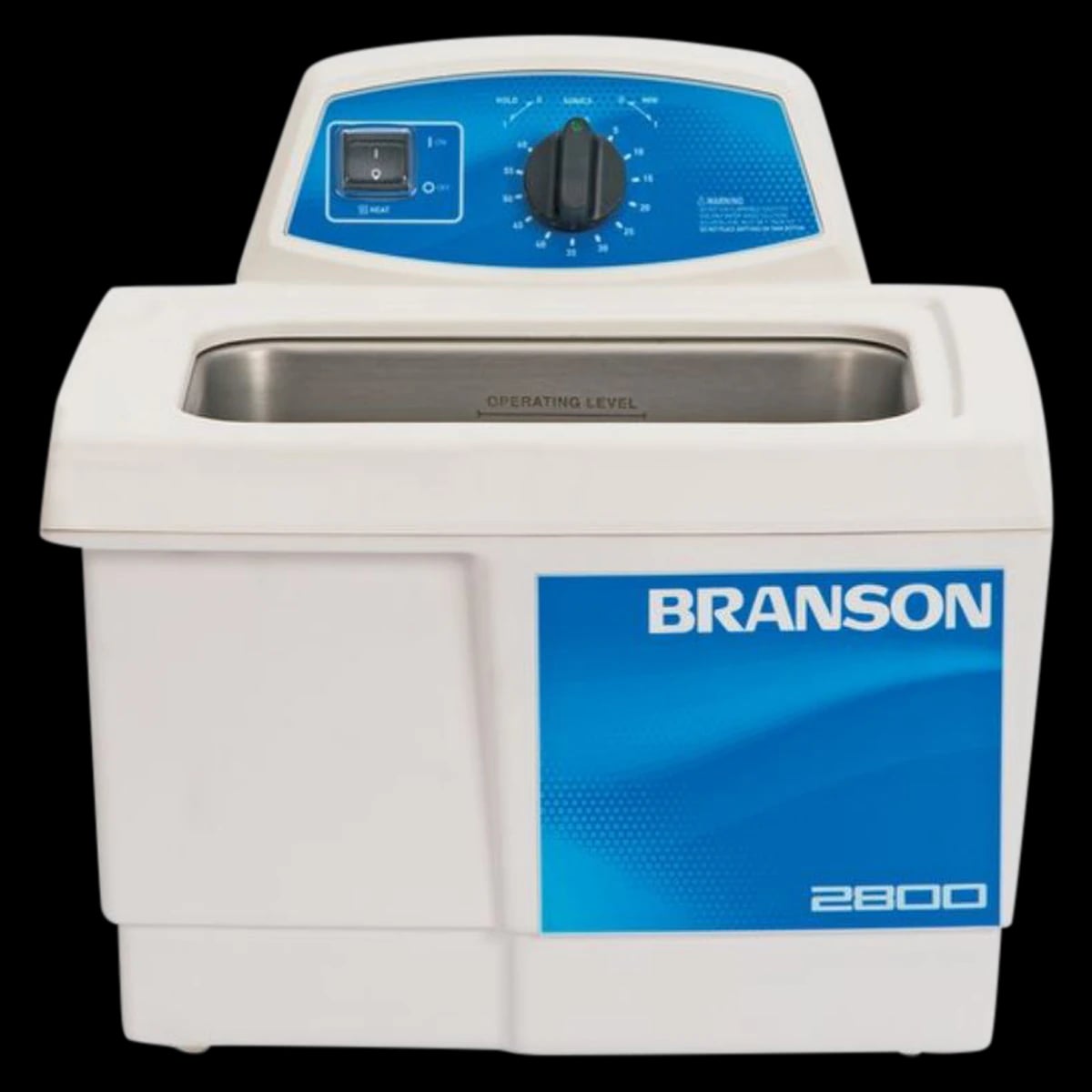 Branson Bransonic M2800H Ultrasonic Cleaner, Heated, 3/4 Gallon, 117V, Mechanical Timer