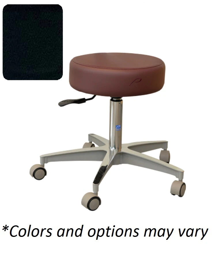 Pedigo Five Series Pneumatic Exam Stool, Black, 300 lb Capacity