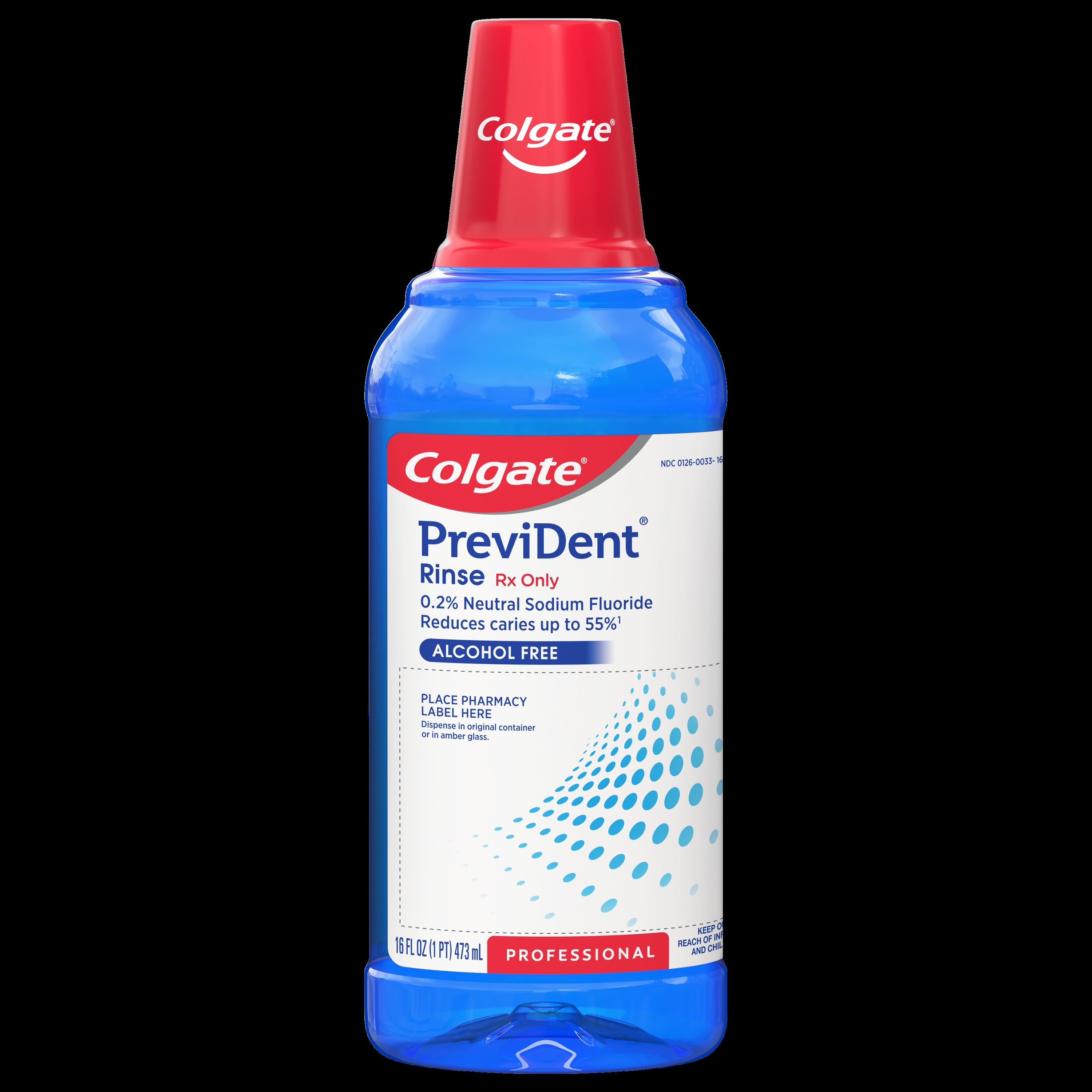 Colgate PreviDent Fluoride Rinse 0.2% NaF, Alcohol Free, Mint, 16 oz Bottle