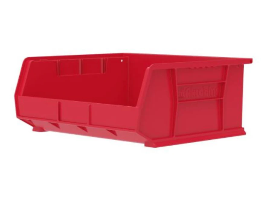Akro-Mils AkroBins Storage Bin, Red Polymer with Label Holder, 14-3/4 x 16-1/2 x 7 Inches, 6/Case