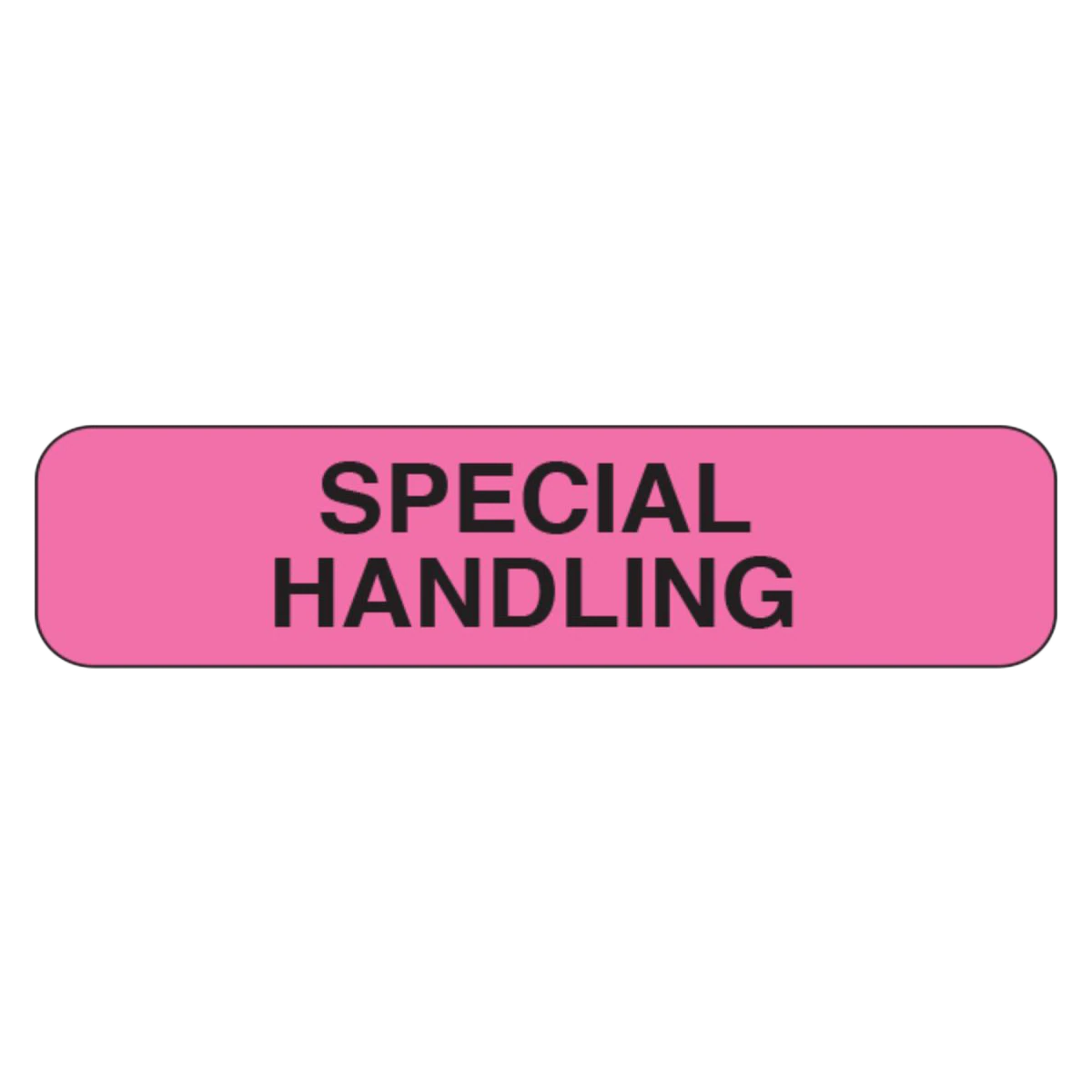 Label Lab "Special Handling" Labels, Fluorescent Pink, 5/16" x 1-1/4", 500/Roll