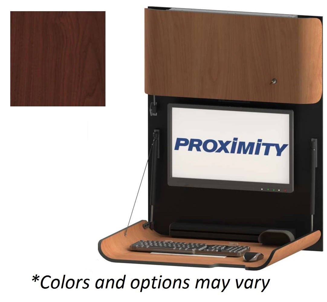 CLASSIC CXT-28-SLIM Wall Mount Computer Workstation, MDF Walnut