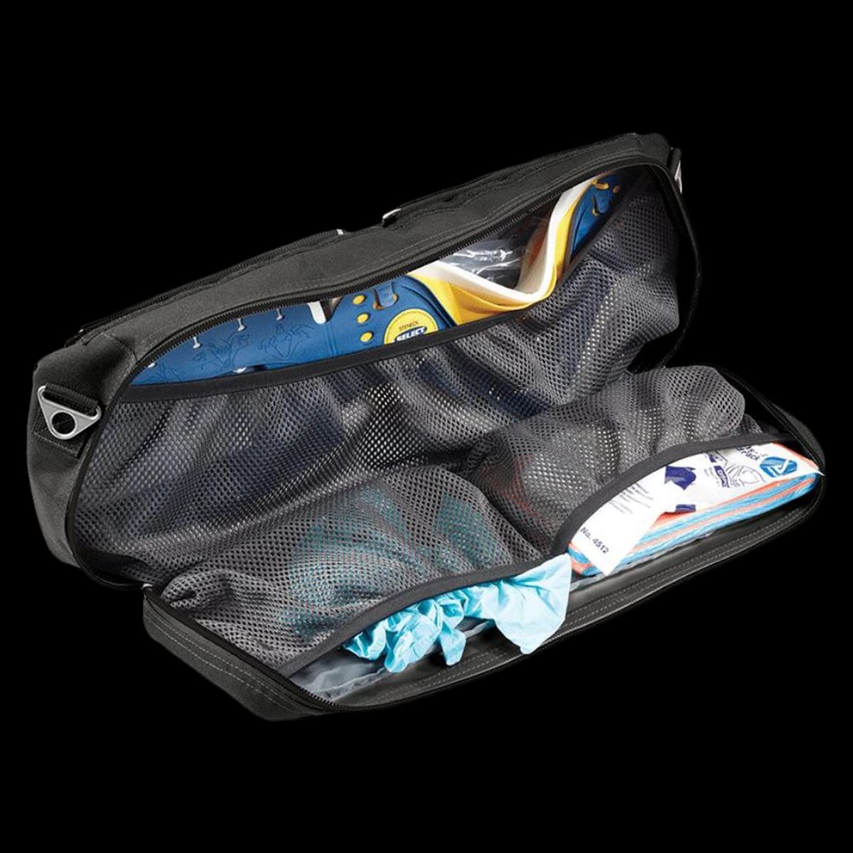 Meret X2 Double Fill Pro Emergency Bag, 20.5 x 4.75 x 6.25 in, Black, EZ-Pull Large Zipper, 2 Top Handles