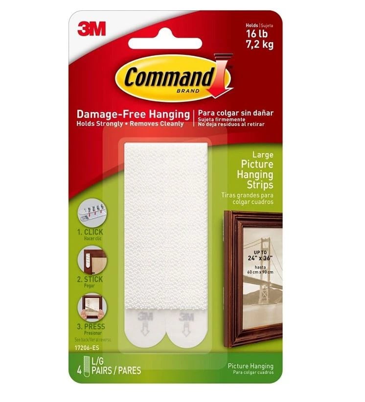 Command Picture Hanging Strips, Damage-Free, 4/Pack