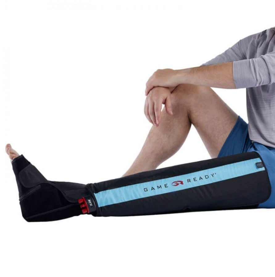 Game Ready ATX Full Leg Compression Wrap, Large, Black (Heat Ex)