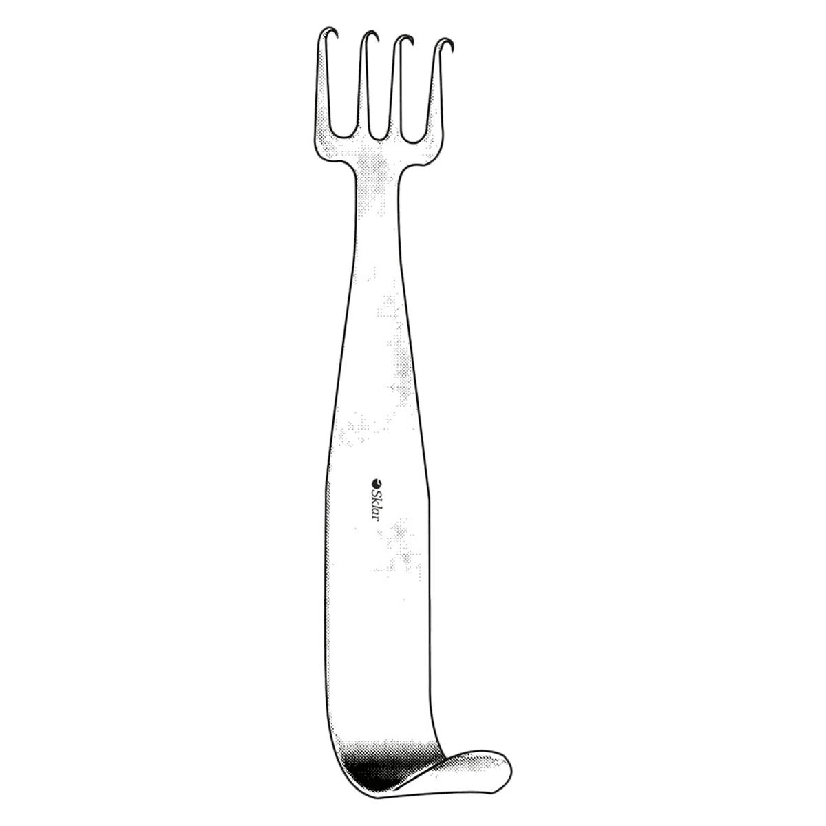 Sklar Maxwell Flap Retractor, 4" Stainless Steel, Non-Sterile, Reusable, Each
