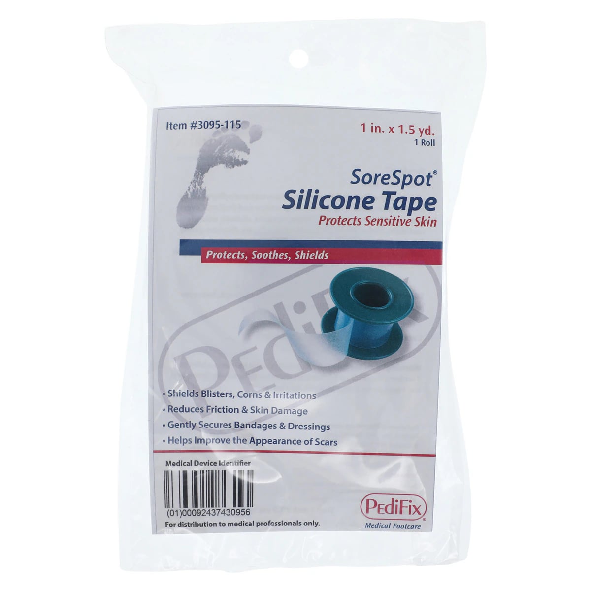 Soothe & Heal Silicone Tape, Waterproof, 1" x 1-1/2 yd, Each