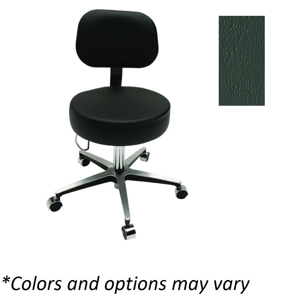 Brewer Century Series 5-Leg Pneumatic Exam Stool, Deep Sea, 250 lb Capacity