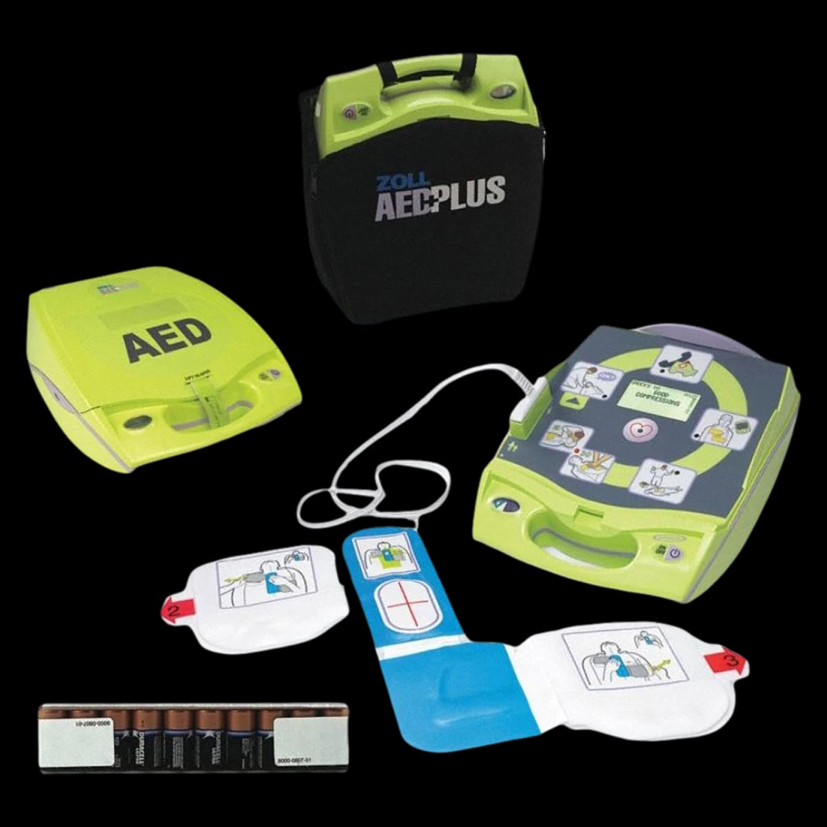 Zoll Medical PlusTrac AED Plus Defibrillator with Professional Accessories