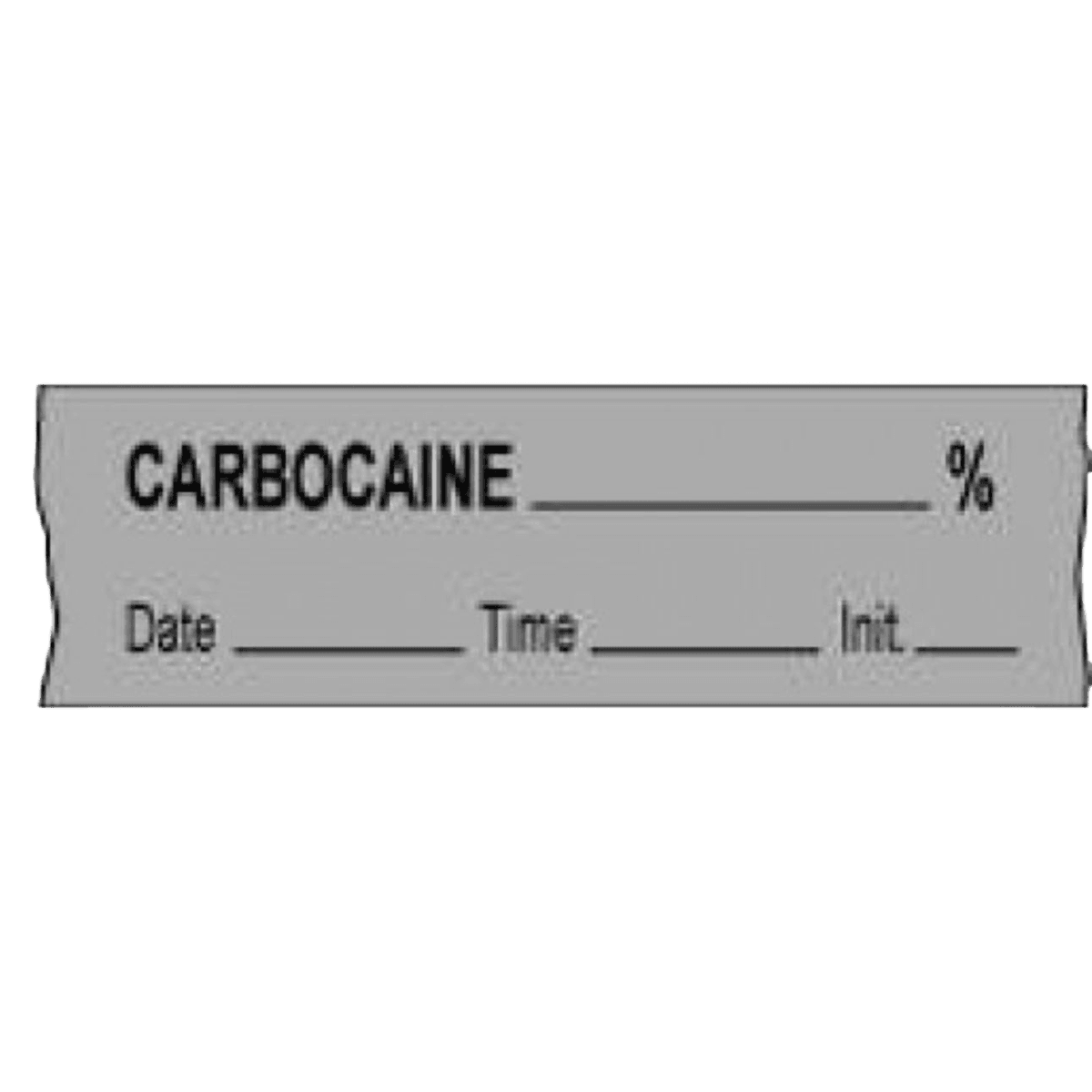Precision Dynamics Carbocaine Anesthesia Tape, Date/Time/Initials, Gray, 1/2" x 500", 500/Roll