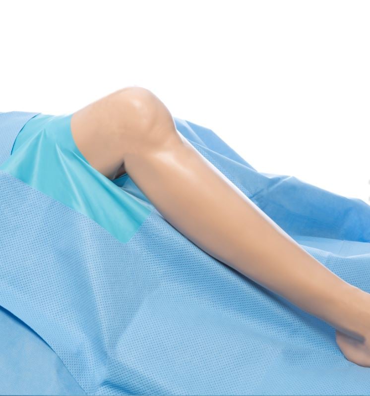 Halyard Orthoarts Sterile Lower Extremity Drape, 114" x 88" x 150", 2-1/2" Fenestration