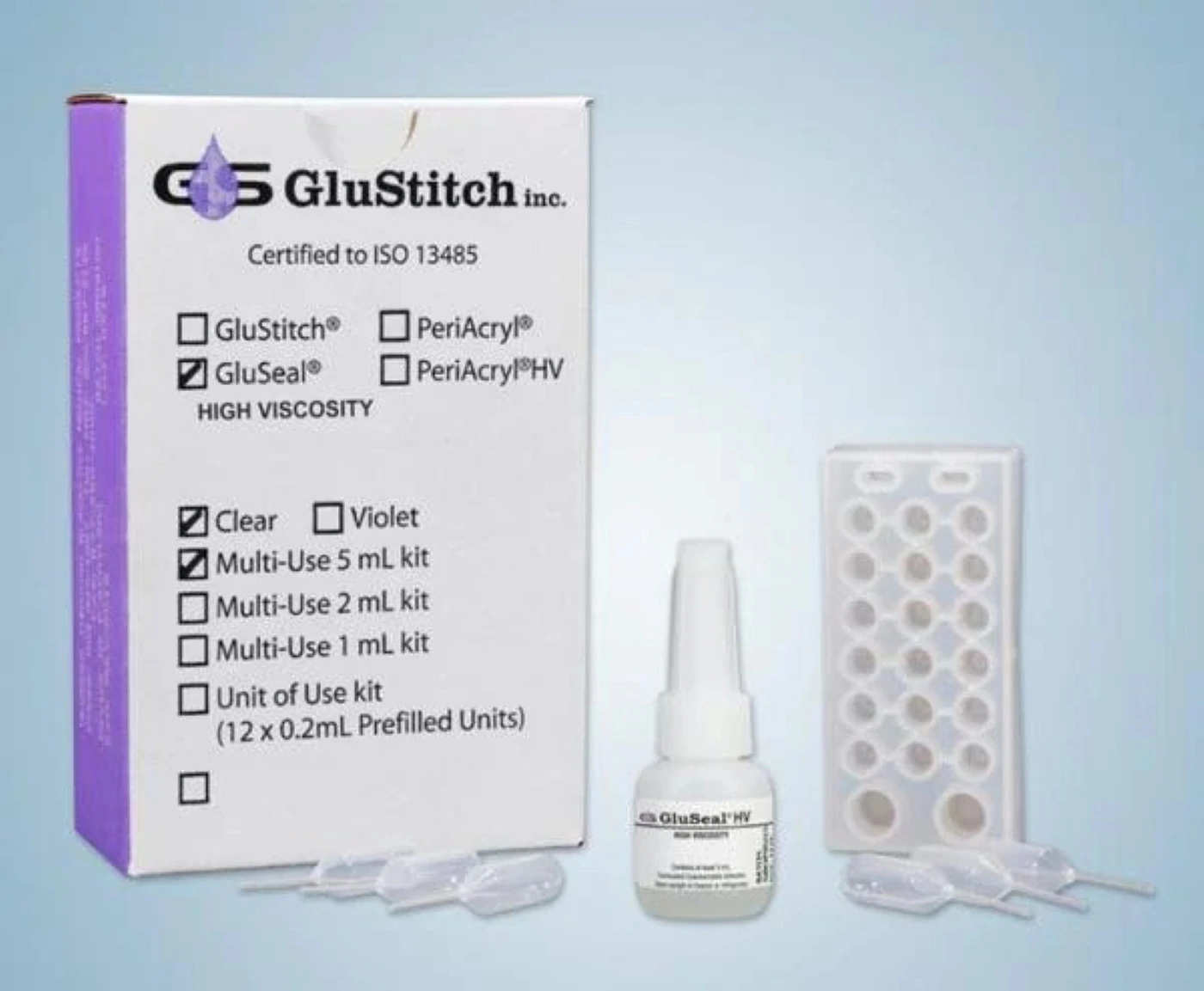 GluSeal Topical Skin Adhesive, N-Butyl / 2-Octyl Cyanoacrylate, 5 mL, Clear, Each