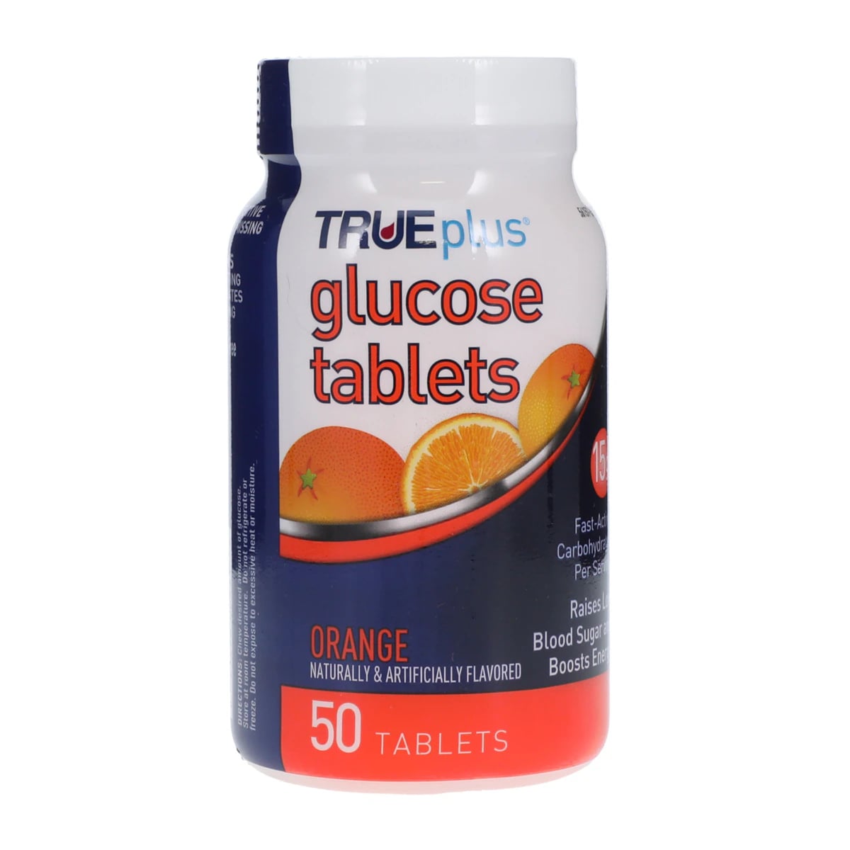 TRUEplus Glucose Tabs Orange, 15g, 50/Ct