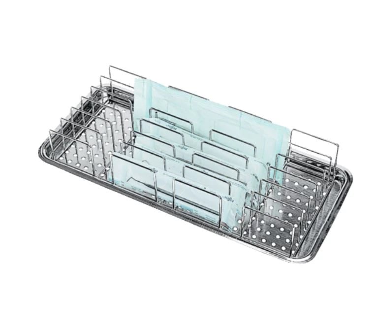Tuttnauer Stainless Steel Pouch Rack for Autoclave, 25.75 in x 11 in x 3 in