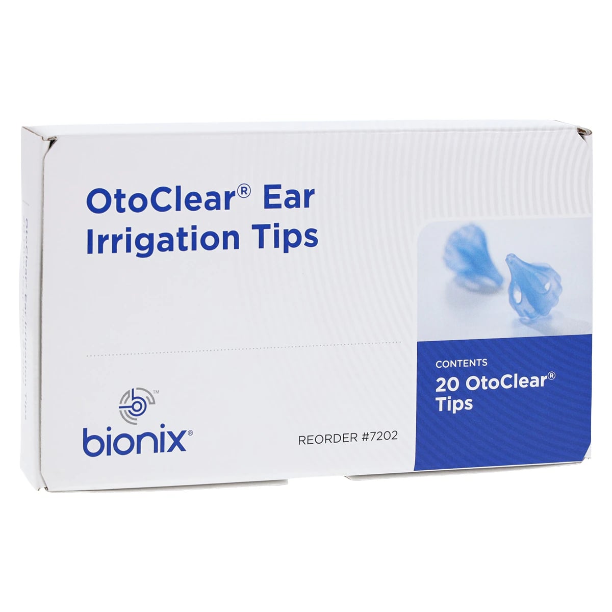 Bionix OtoClear Ear Wash Tips, Disposable, Blue, 20/Box