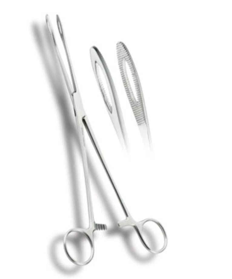 Euro-Med Foerster Uterine Forcep, Straight, 10"