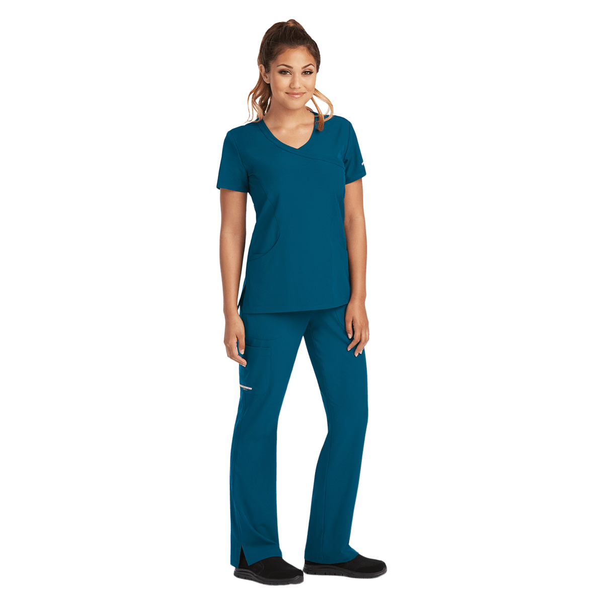 Skechers Bahama Scrub Top, Women's, 4XL, Mock Wrap Neck, 3 Pockets, SK102