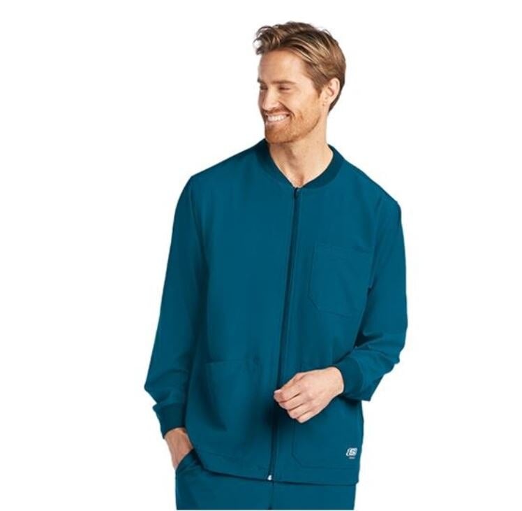 Skechers Warm-Up Jacket, Mens, Bahama, 5X-Large, 94% Polyester/6% Spandex, Zip Front, 3 Pockets