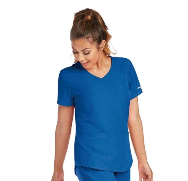 Skechers Scrub Top, Women's, V-Neck, 3 Pockets, Medium, New Royal, SK101
