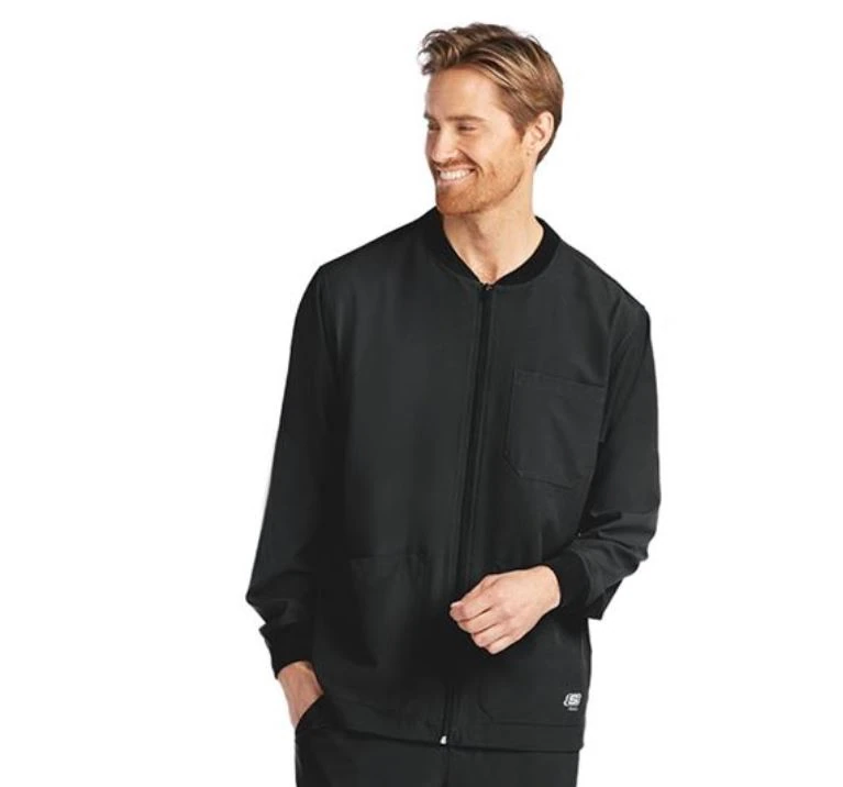 Skechers Warm-Up Jacket, Adult Mens, Black, Medium, Zip Front, 94% Polyester/6% Spandex
