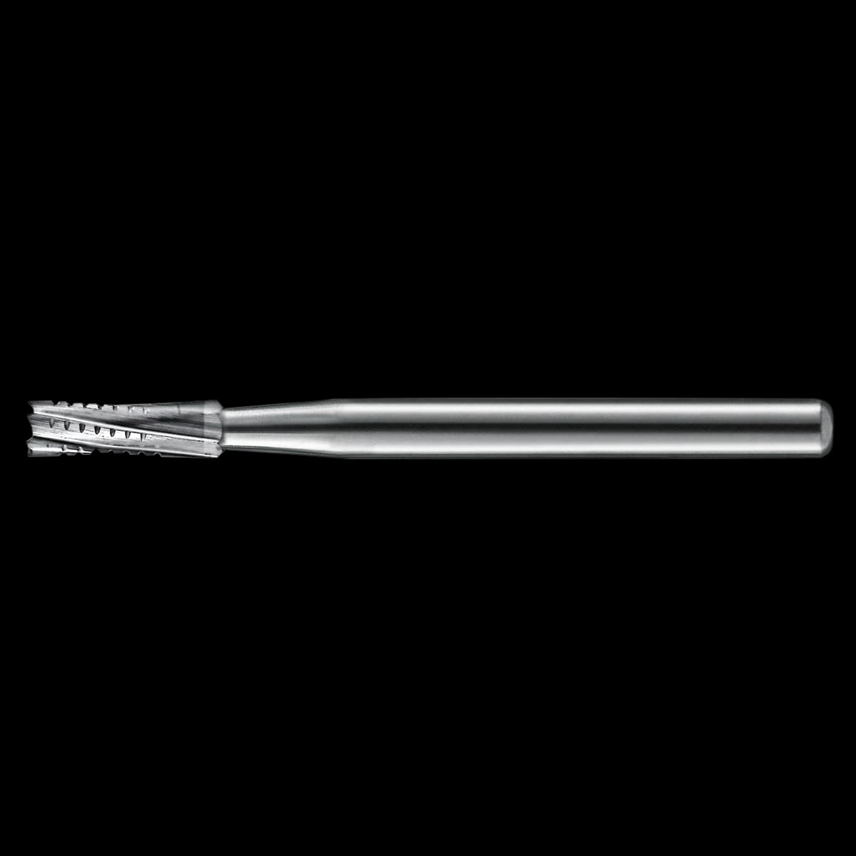 Kerr Operative Carbide Bur, Friction Grip, #556, Straight Flat End Crosscut, 6 Flute, 0.9 mm Diameter, 3.2 mm Length, 10/Pk, FG556-KC0