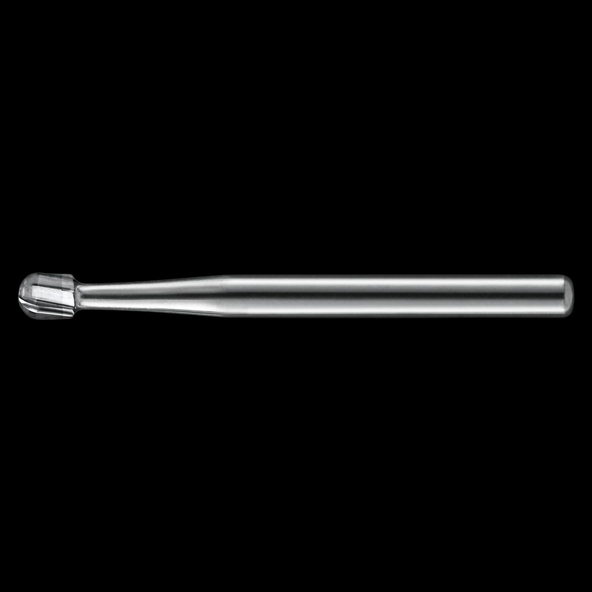 Kerr Carbide Bur Operative FGSS #2, Round, Friction Grip Short Shank, 1 mm Diameter, 6 Flute, 10/Pk