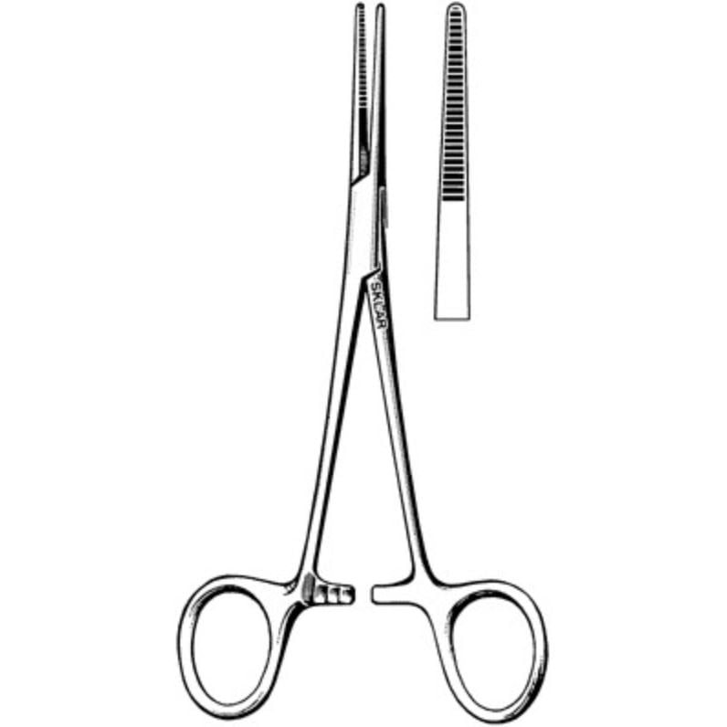 Sklar Sklarlite XD Kelly Hemostatic Forceps, Straight, 5-1/2", Stainless Steel, Non-Sterile, Each
