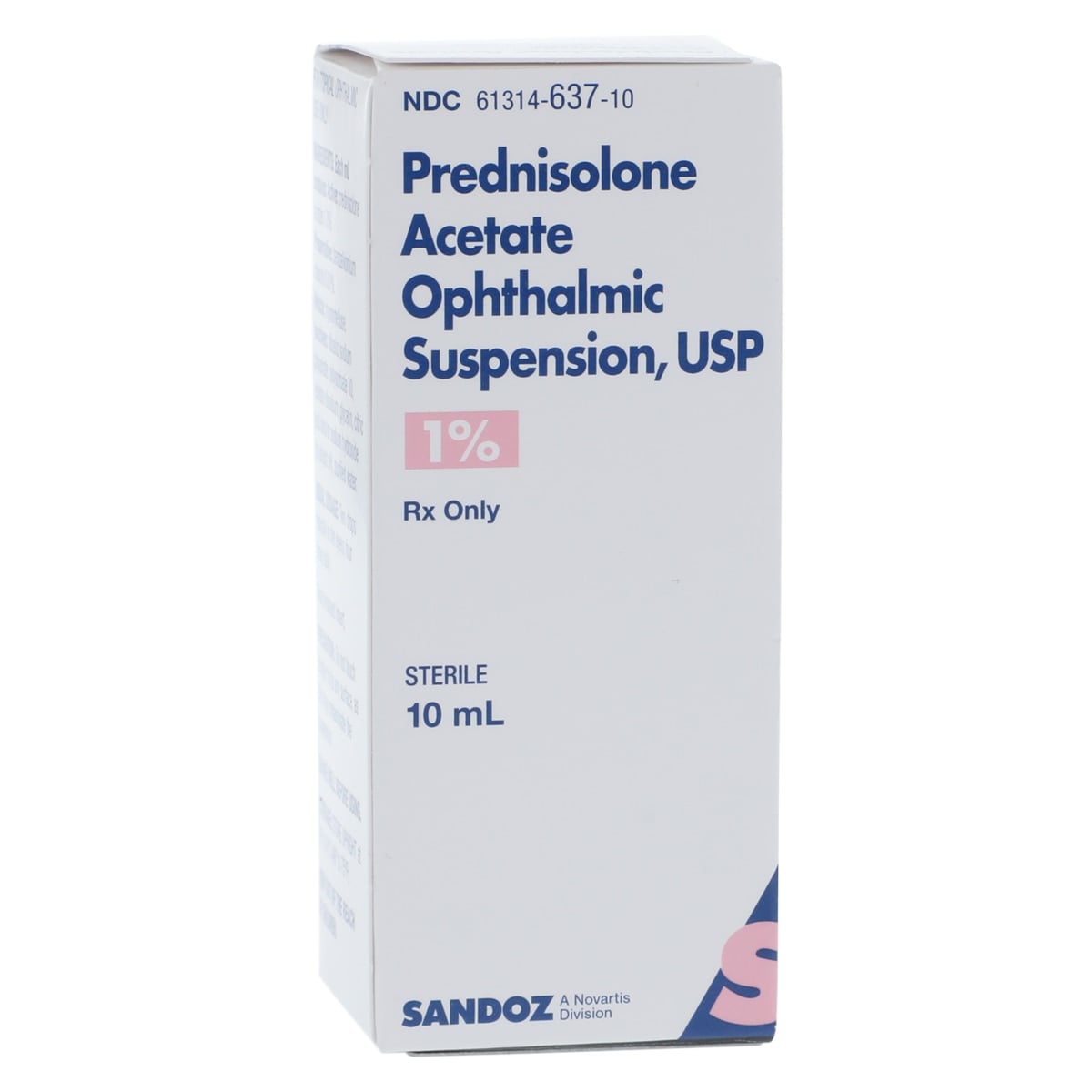 Prednisolone Acetate Ophthalmic Suspension 1%, 10mL Bottle, Sandoz