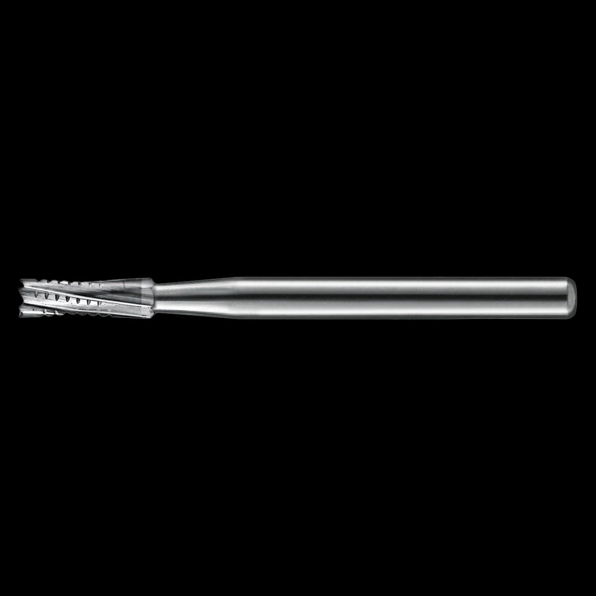 KaVo Kerr Surgical Operative Carbide Bur, Taper Flat End Crosscut 6 Flute, #557, Right-Angle Latch, 1 mm Diameter, 3.7 mm Length, 10/Pkg, LAOS557-KC0