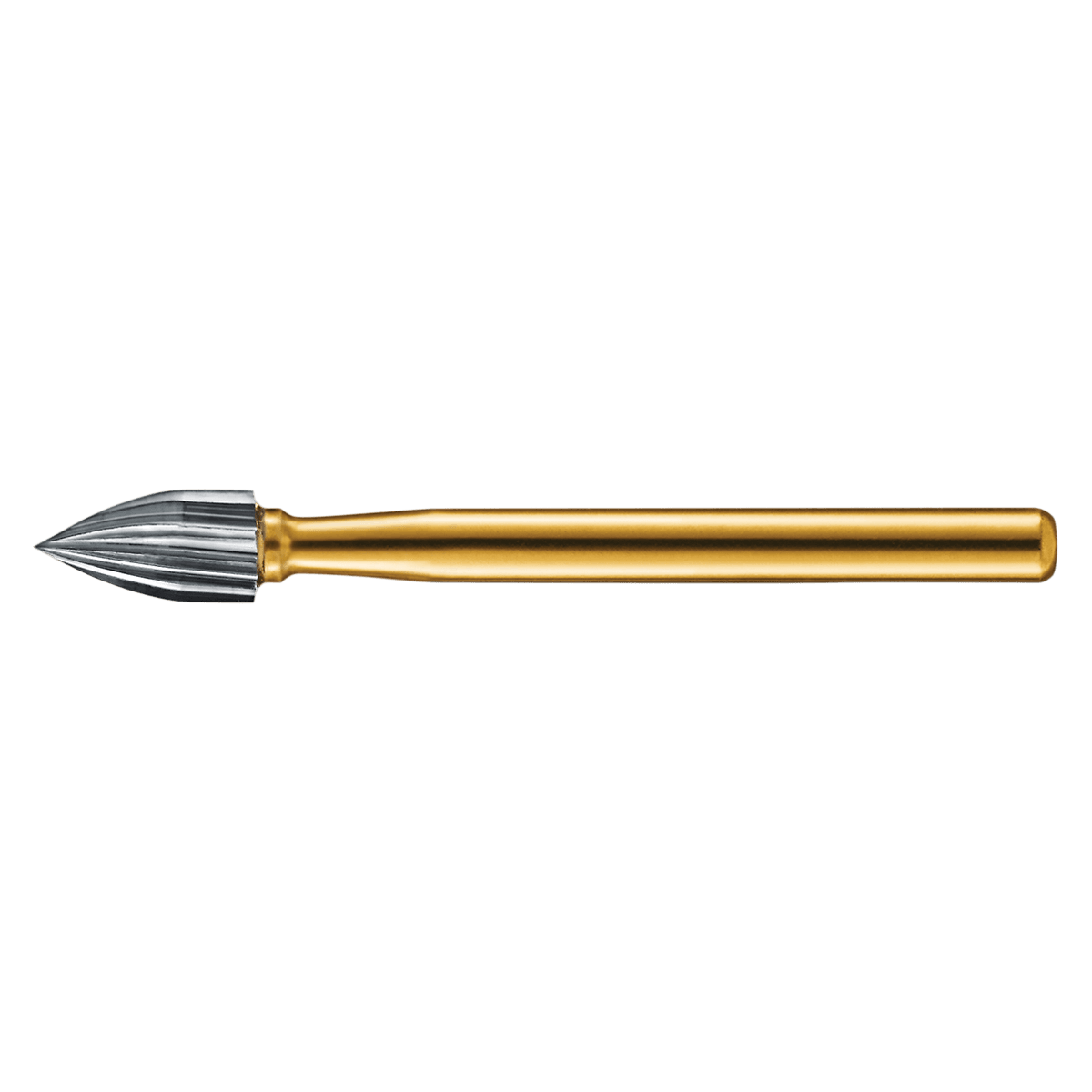 KavoKerr FG7106 Carbide Bur, Flame Shape, Friction Grip, 12 Flute, 1.8mm Diameter, 3.4mm Length, 10/Pkg, FG7106-KC0