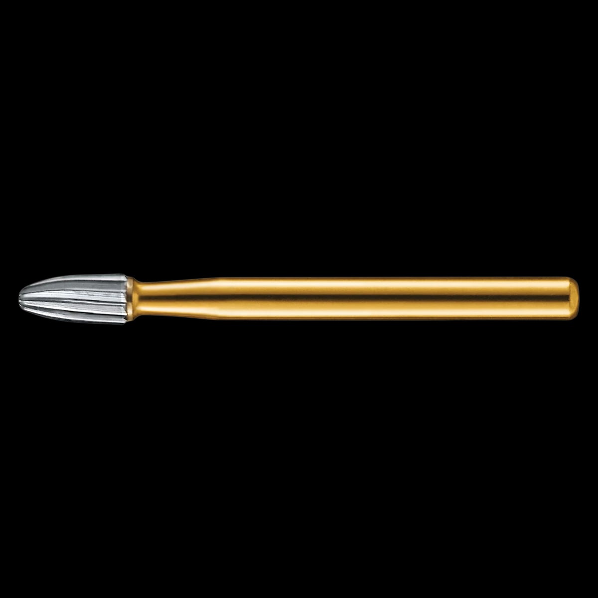 Kerr Trimming & Finishing Carbide Bur FG 7408, Egg Shape, 12 Flute, 2.3 mm Diameter, 3.6 mm Length, 10/Pk, FG7408-KC0