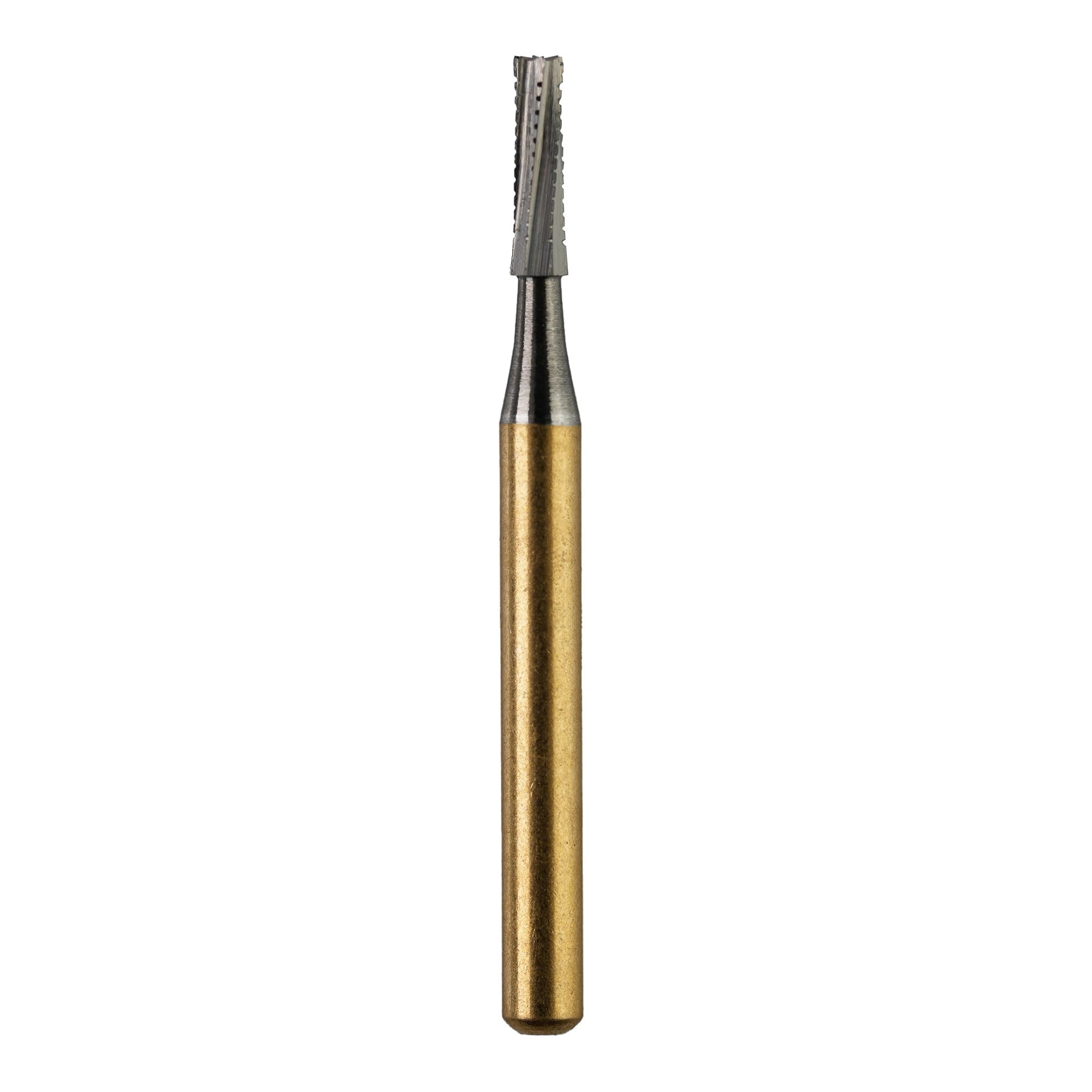 Kerr Specialty Carbide Bur FG 2057, Fine Cross-Cut, Straight Flat End, 6 Flute, 1 mm Diameter, 3.7 mm Length, 100/Pk
