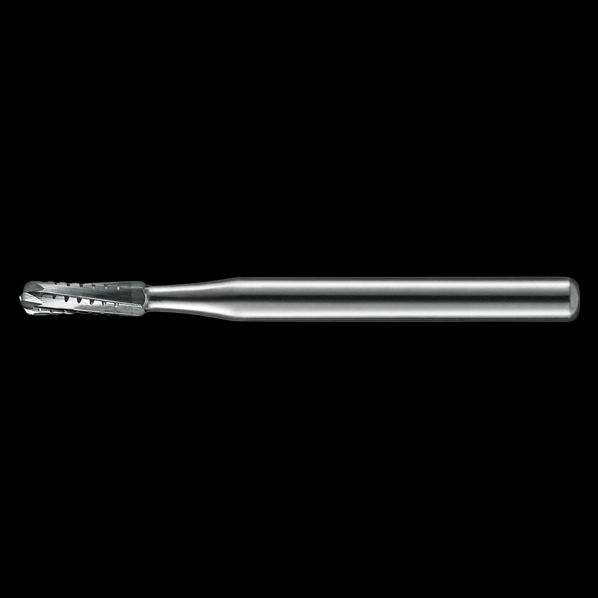 Kerr FG Carbide Bur #1557, Straight Dome End Crosscut, 6 Flute, 1 mm Diameter, 3.7 mm Length, 100/Pk, FG1557-KCC