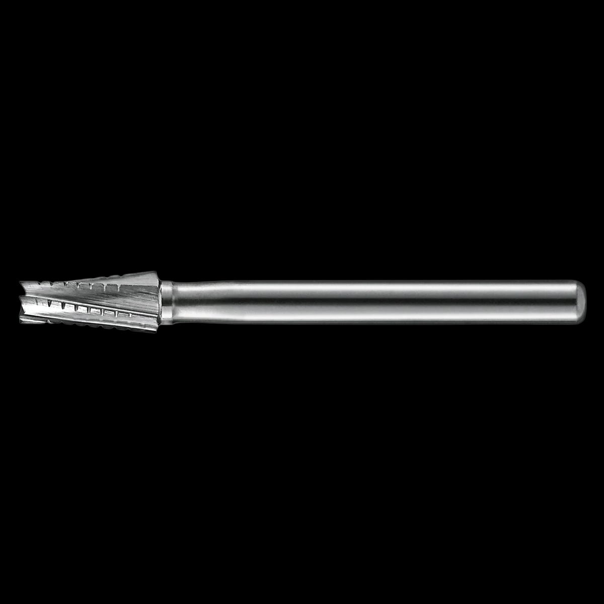 KaVo Kerr FG 700 Carbide Bur, Taper Flat End Crosscut 6 Flute, Friction Grip, 1 mm Diameter, 3.7 mm Length, 100/Pk, FG700-KCC