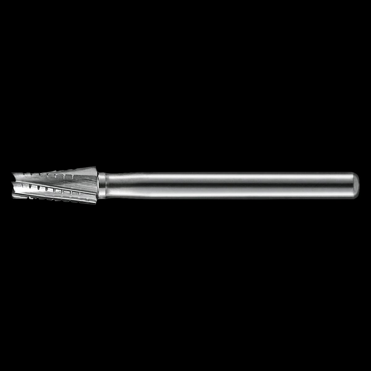 Kerr FG 701 Carbide Bur, Taper Flat End Crosscut, 6 Flute, 1.2mm Diameter, 3.7mm Length, 100/Pk, FG701-KCC