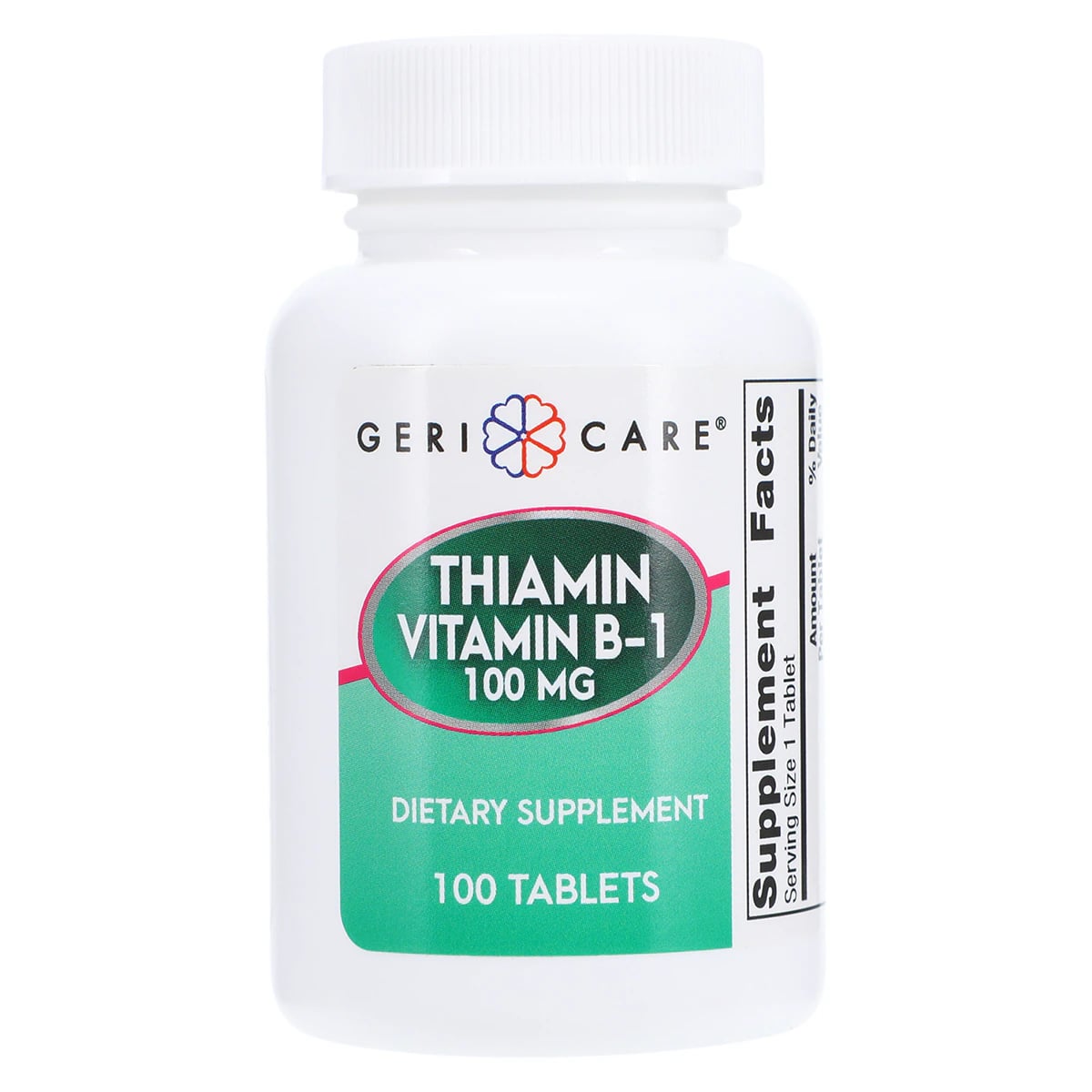 Geri-Care Thiamine HCl Tablets, 100mg, 100/Bottle