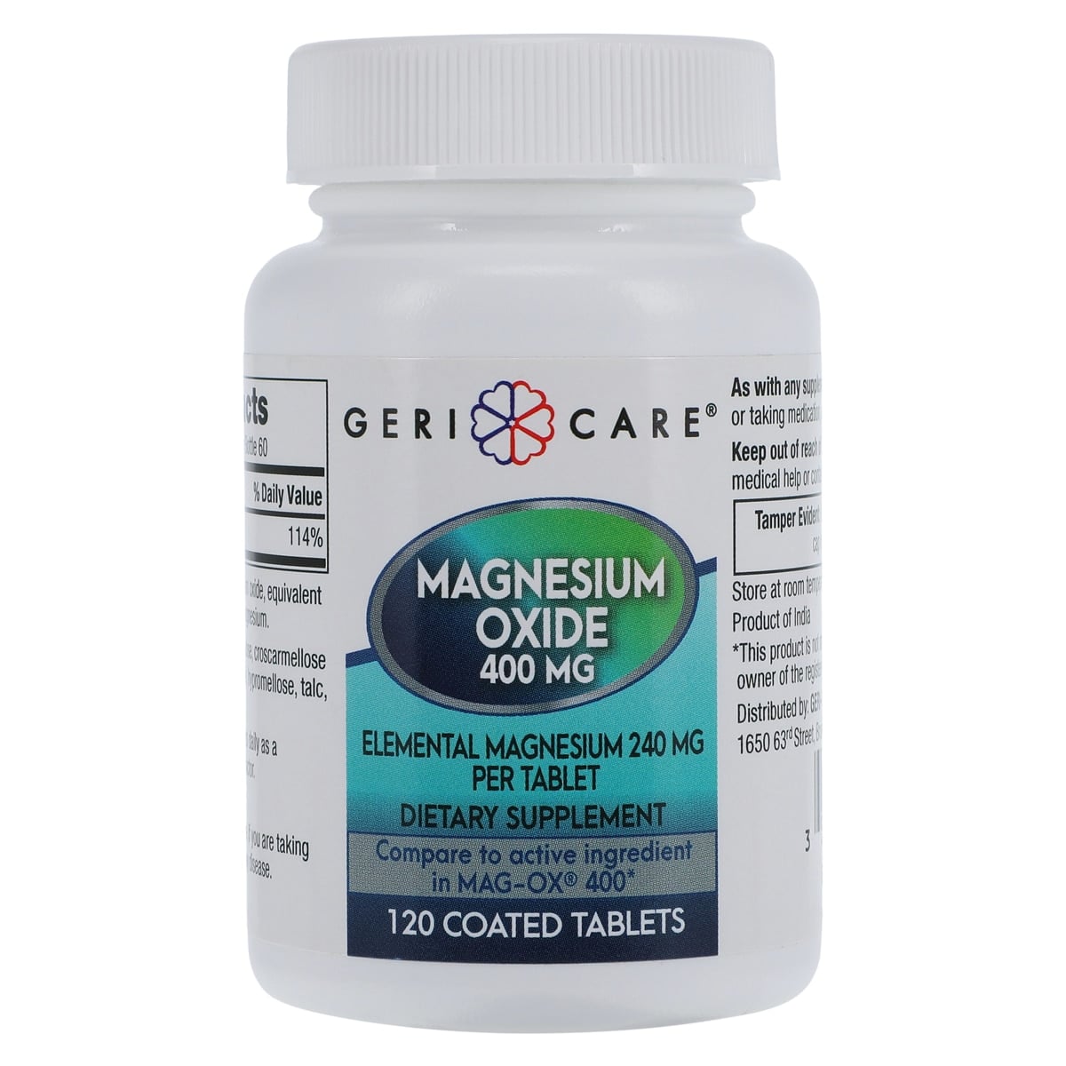 Magnesium Oxide Tablets 400mg, 120/Bottle, 01KT0J083Y7RAMKYX3YVFQ24SF