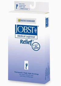 Jobst Relief Compression Stocking, Thigh High, Closed Toe, 30-40 mmHg, X-Large