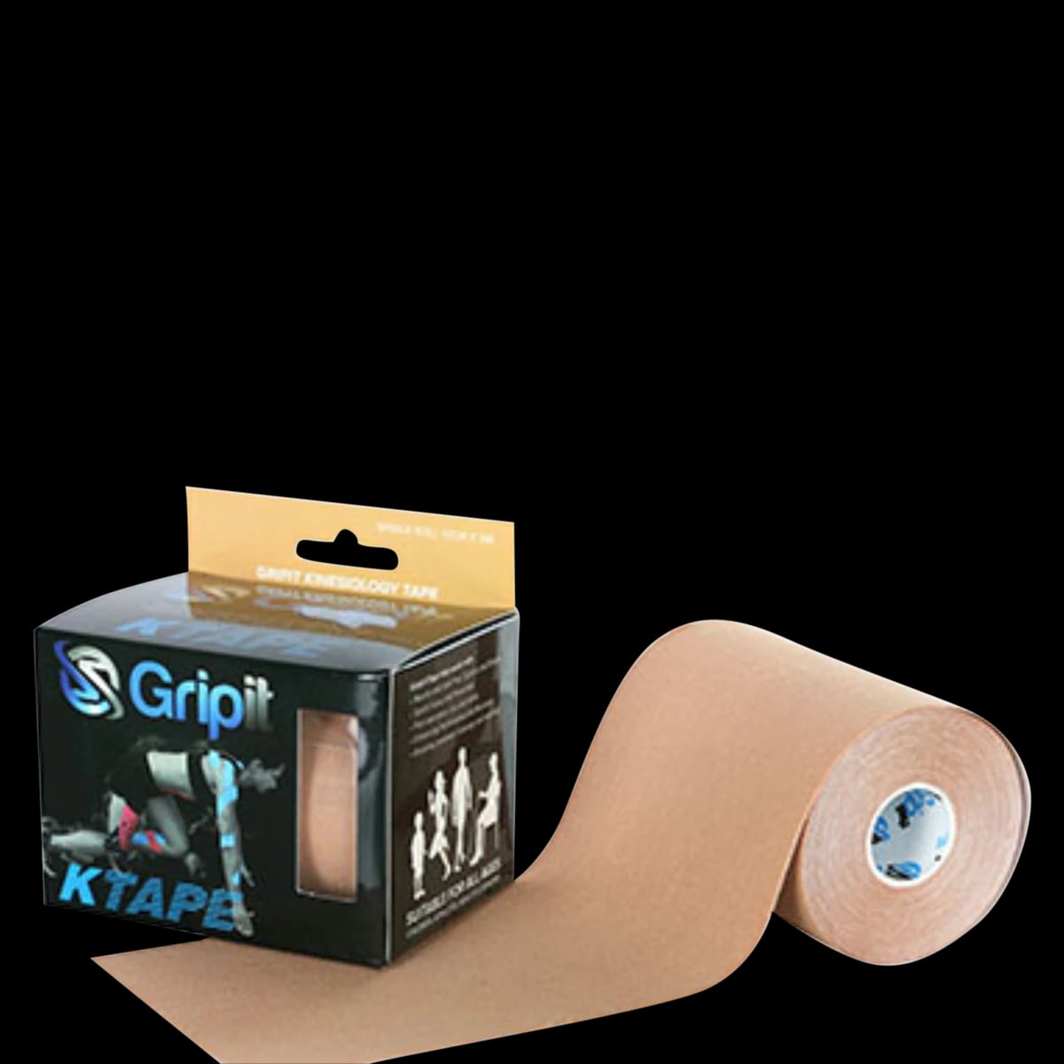 Strapit Original Kinesiology Tape, Cotton/Nylon, 4" x 5.5 yd, Tan, Non-Sterile, 1 Roll/Box