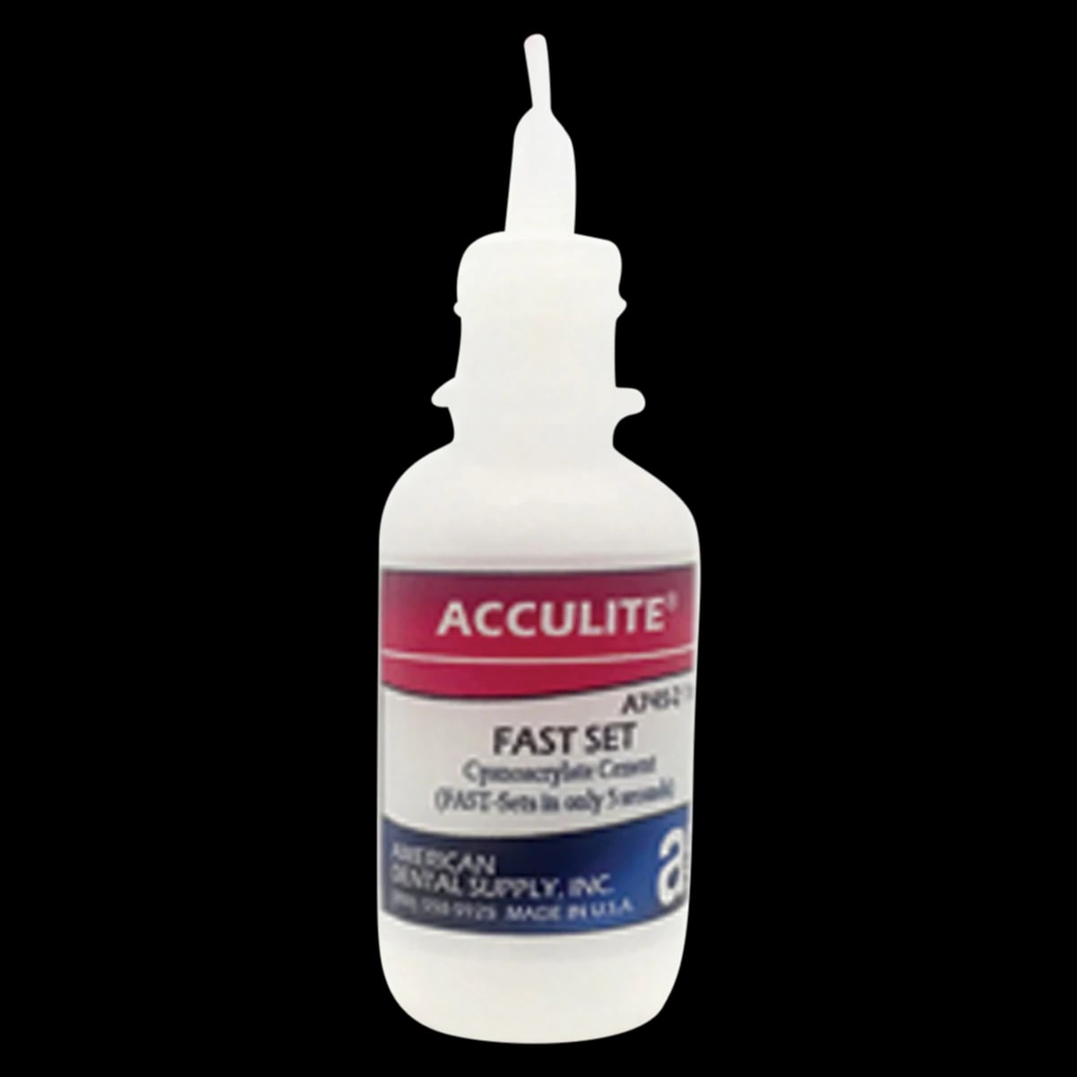 Acculite Fast Set Cyanoacrylate Cement, 0.5oz Bottle with Pinpoint Applicator